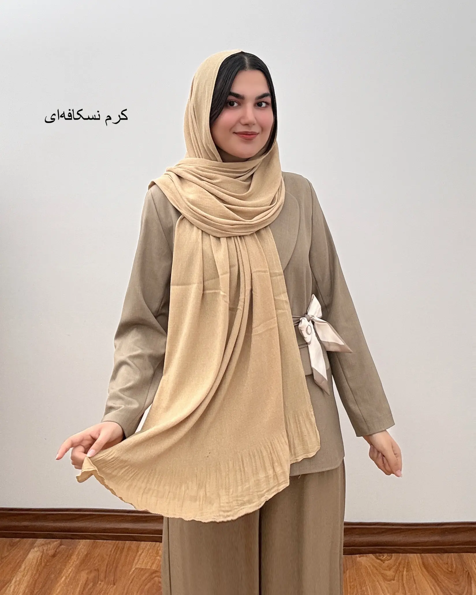 شال زنانه برشکا مدل چین دار